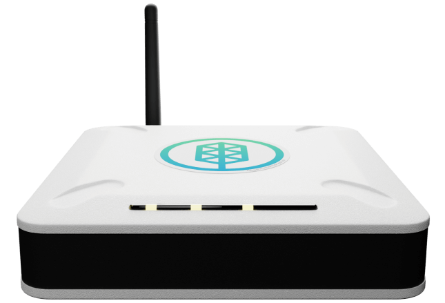 Device with antenna showing coverage
