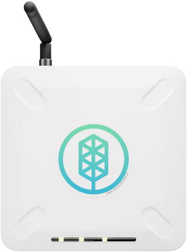Device top view with antenna